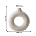 thumbnail image 2 of White Ceramic Vase Modern Vase For Decor Hollow Round Flower Vases For Boho Home Wedding Party Room Dinner Table Shelf Decor, 2 of 6