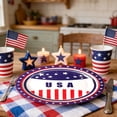 thumbnail image 4 of weibbin Patriotic Independence Day Themed Party Tableware Disposable 16PCS Paper Plates Set for Celebration 7", 4 of 6