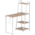 thumbnail image 1 of HOMCOM Foldable Desk with Shelf Freestanding Storage Workstation, 1 of 10