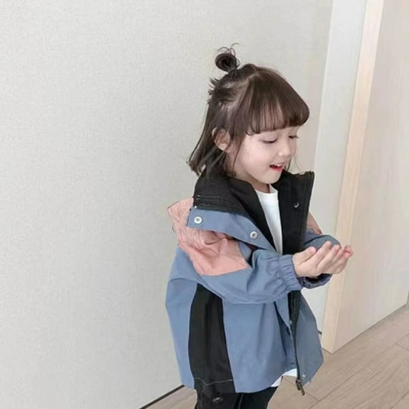 Odeerbi Kids Boys Girls Winter Fleece Lined Trench Coat Winter Waterproof Thick Down Coats Puffy Cotton Outdoor Jackets With Hood Blue 9-10 Years