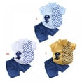 thumbnail image 3 of URMAGIC Toddler Baby Boy Short Sleeve Button Down Shirt & Shorts 2PCS Set Summer Clothes 0-4 Years, 3 of 13