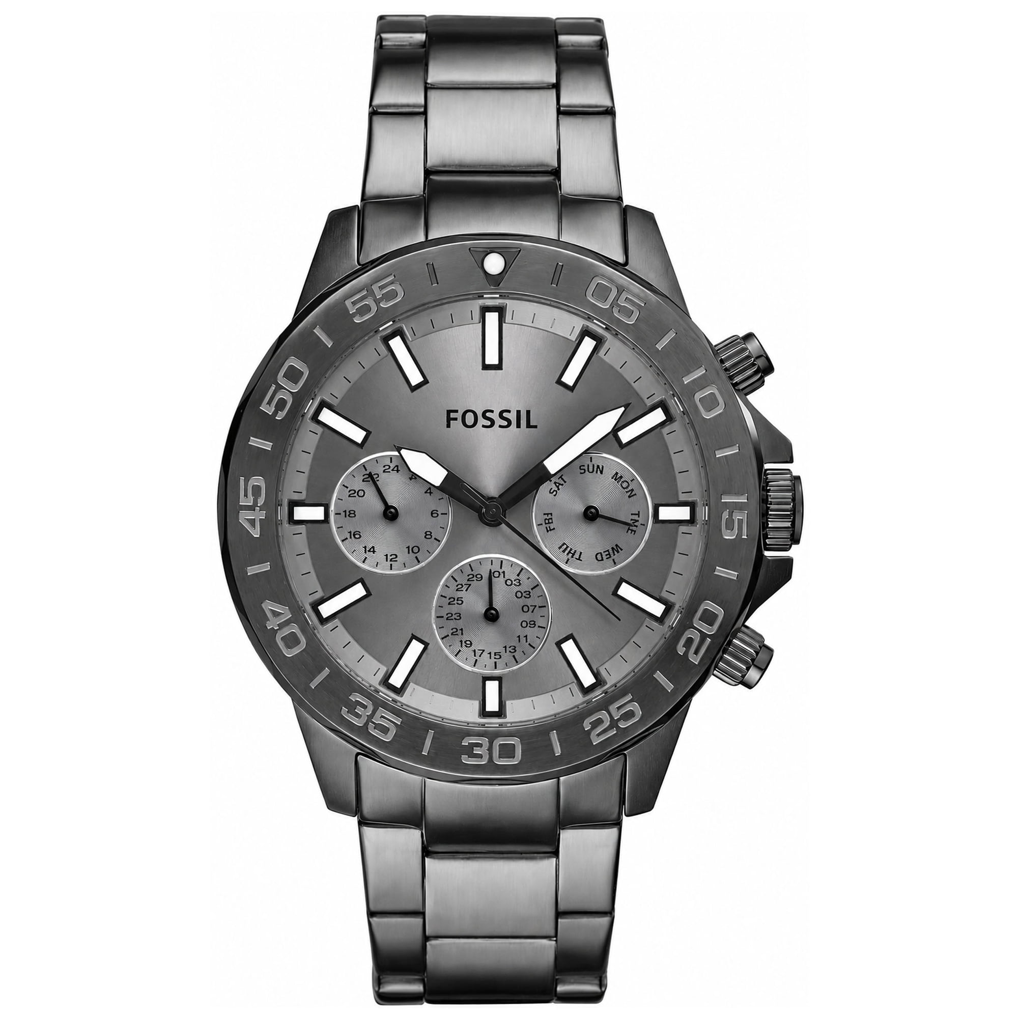 Fossil Men's Watch, Bannon Multifunction Smoke Stainless Steel BQ2491 Watch