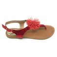 thumbnail image 3 of Victoria K Women's PomPom With Side Buckle Sandals, 3 of 5