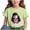 Green, variant on Print Girls Soft and Stretchy Round Neck Short Sleeve T-Shirt Kids Clothes Clothes Girls Clothes Bs
