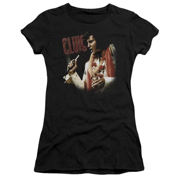 Elvis Presley Soulful Junior Women's Sheer T-Shirt Black