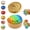 Colorful, variant on Glitter dumpling squishy with box, 6 color options squishy toy for stress relief.
