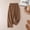 Khaki, variant on Endives Womens Linen Pant Baggy Retro Solid Color Cotton Linen Wide Leg Pant Loose Casual Pants Summer Khaki