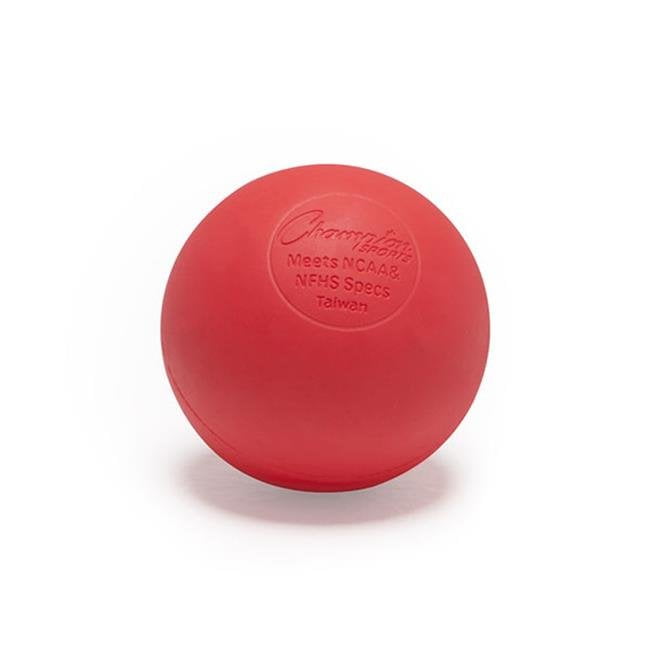 Pack of 4 Red Champion Sports Official Size Rubber Lacrosse Ball 