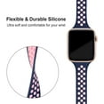 thumbnail image 4 of Slim band For Apple Watch strap 44mm 40mm 45mm 41mm iWatch 42mm 38mm Breathable silicone bracelet apple watch series 3 5 se 6 7, 4 of 9