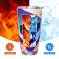 thumbnail image 6 of Saiise Geometry Dash Print Tumbler 20 Oz Stainless Steel Vacuum Insulated with Straw Coffee Cup for Home,Office,Outdoor Works Great for Ice Drinks and Hot Beverage, 6 of 8