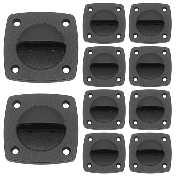 10 Pcs Nylon Boat Hatch Latch, Marine Drawer Handles for Boats, Quality Black Plastic Latch with Stainless Steel Screws, Ideal for Boat Cabin Hatches, Easy Installation