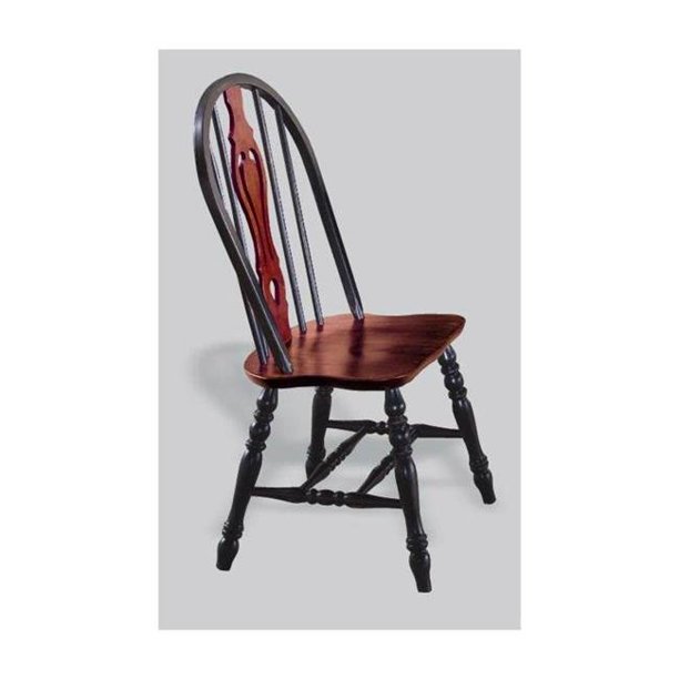 Sunset Trading Sunset Trading Keyhole Dining Chair- Antique Black with