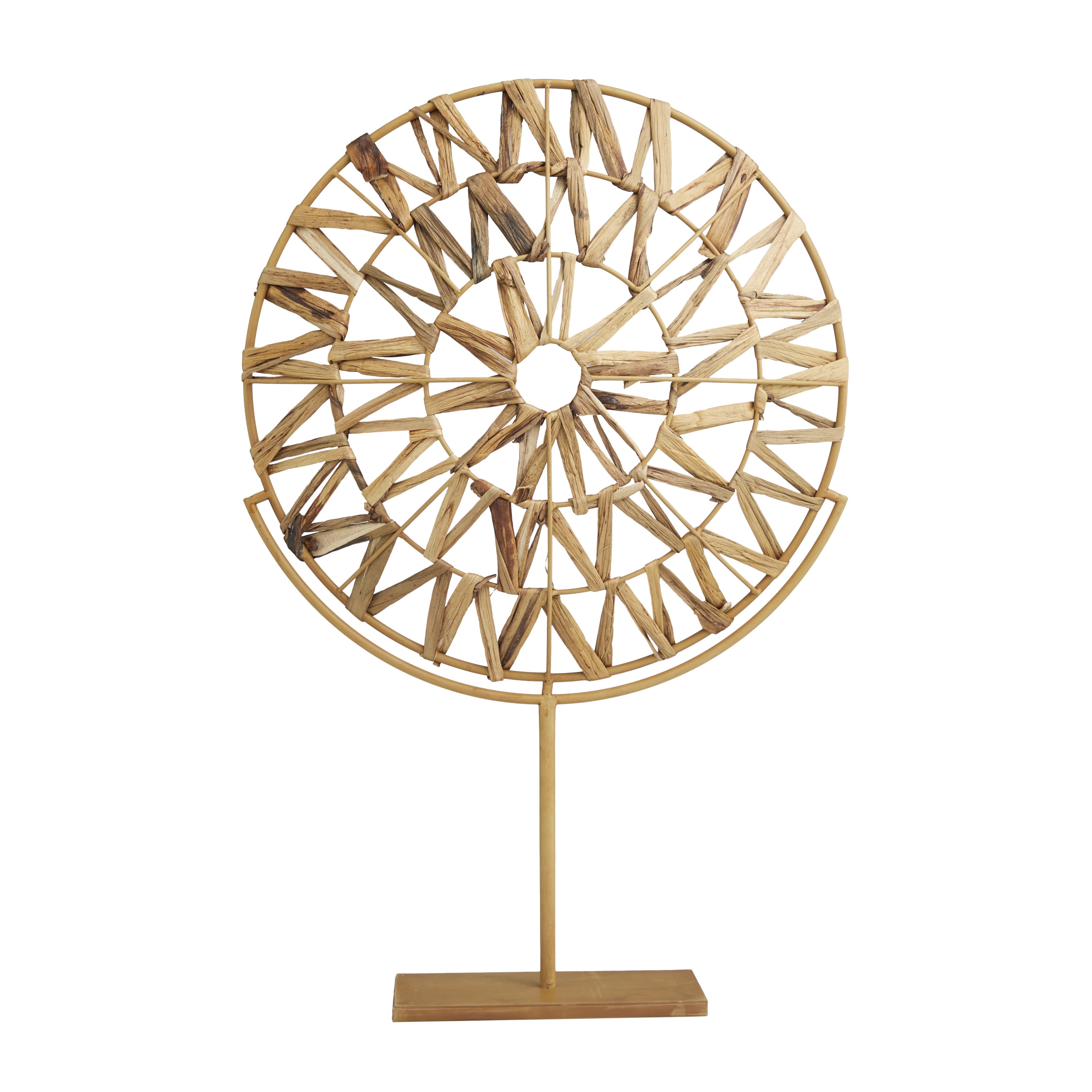 18" x 28" Brown Seagrass Handmade Abstract Sculpture, by DecMode