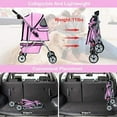 thumbnail image 2 of BestPet, Cat Carrier Stroller, 4 Wheels, Pink, 2 of 8