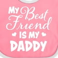 thumbnail image 4 of Inktastic My Best Friend is My Daddy with Hearts Boys or Girls Baby Bib, 4 of 4