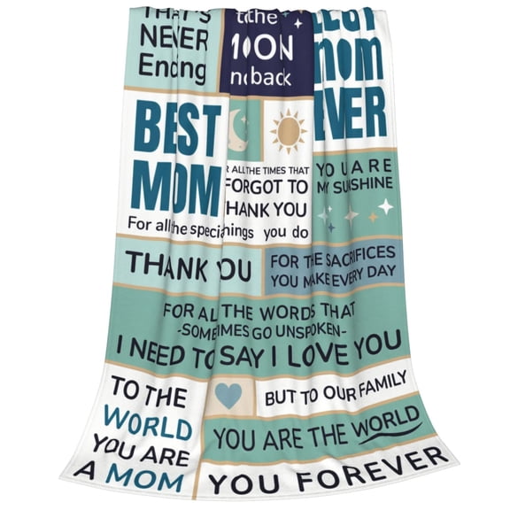 Mom Throw Blanket Birthday Gift Soft Flannel Cozy Present for Christmas Anniversary and Mothers Day 50x40