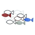 thumbnail image 1 of homeroots Décoration 389381 Coloré Poisson Design Métal Mur d'Art, 1 of 1