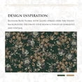 thumbnail image 4 of NICETOWN Floral Velvet Curtains for Living Room, Vintage Print Room Darkening Thermal Insulated Back Tab Drapes, Green, 52"x 108", 2 Panels, 4 of 7