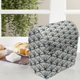 thumbnail image 4 of Geometric Lounger Chair Bag, Abstract Monochrome Cloud Motif Pattern Japanese Civilization Influences, High Capacity Storage with Handle Container, Lounger Size, Dark Blue Cream, by Ambesonne, 4 of 5
