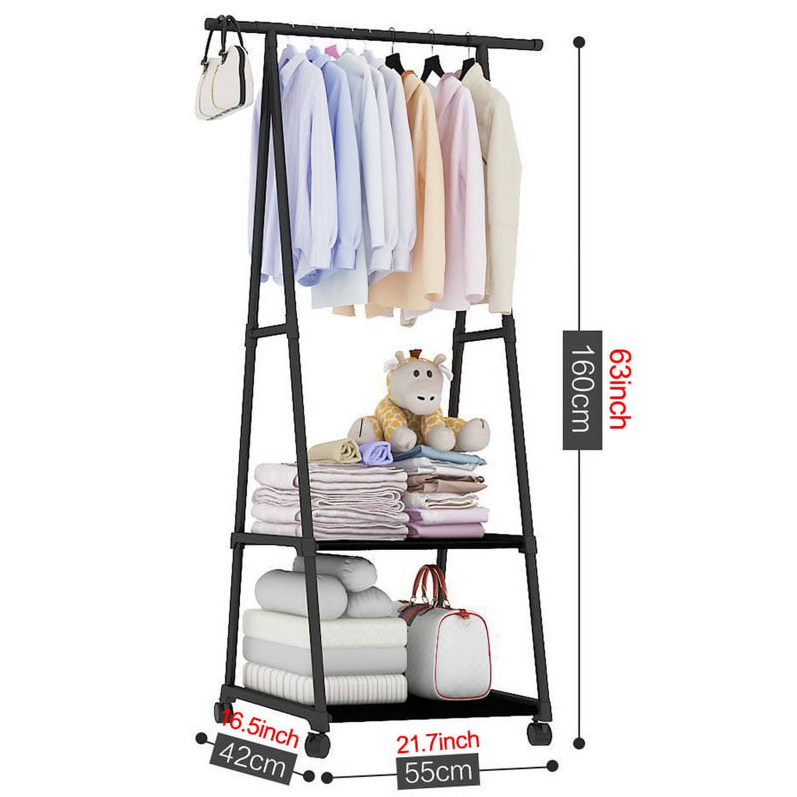 Clothes Rack on Wheels, Stainless Steel Rolling Jamaica | Ubuy