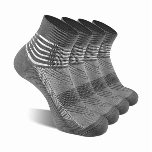 Eryueer Compression Ankle Support Socks Coolmax Wicking Cushioned Athletic Plantar Fasciitis Relief Men Women 2/3/6 Pairs