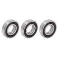thumbnail image 4 of 3Pcs Deep Groove Ball Bearing Rubber Seal Accessory Set Kit for Equipment Machine6205, 4 of 5