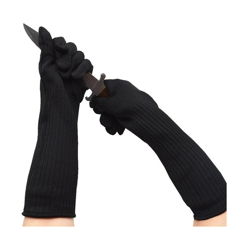 1Pair Long Anti-cut Working Gloves Metal Stainless Steel Wire Cut