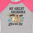 thumbnail image 4 of Inktastic My Great Grandma Loves Me with Sloth and Hearts Boys or Girls Baby Bodysuit, 4 of 5