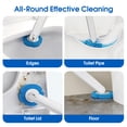 thumbnail image 5 of Disposable Toilet Brush Set with 24 Refills, Wall Mount Toilet Bowl Cleaning System, No-Touch Deep Clean Bathroom Toilet Scrubber with Holder, 5 of 7