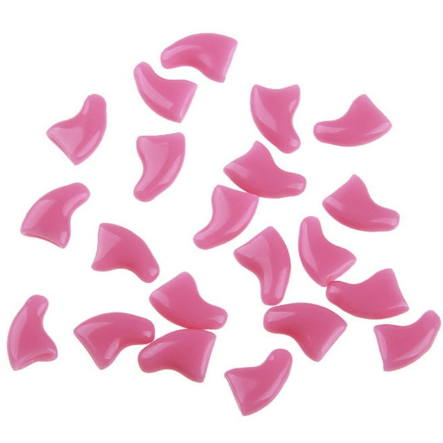 20PCS Cat Nail Caps Protective Soft Kitten Paw Caps Cat Claw Covers with Glue