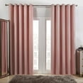 thumbnail image 2 of Dreamscene Grommet Room Darkening Curtains Thermal Window Treatment Panels for Bedroom Living Room Set of 2 - Blush Pink, Width 52" x Drop 96" Long, 2 of 5