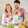 thumbnail image 5 of Pioneer Flower Floral Print Pattern Apron-Garden Aprons for Women with Pockets-Cotton Linen Waterproof Kitchen Cooking Gardening Aprons Adjustable for Kitchen,Cooking,BBQ and Salon 33x27 Inch, 5 of 7