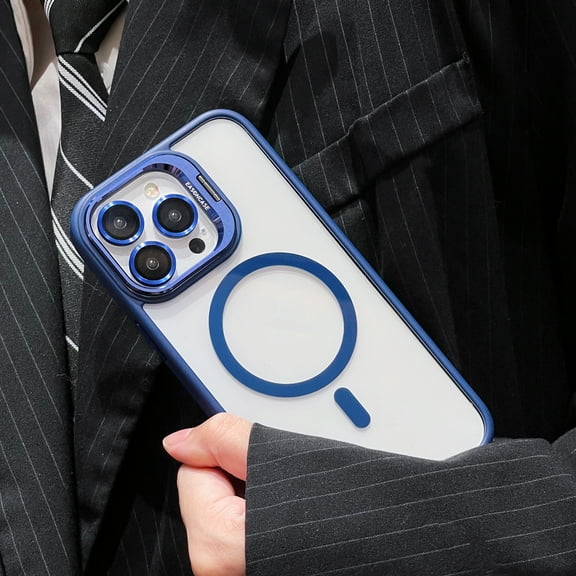 TECH CIRCLE Magnetic Shockproof For iPhone 15 Plus Case Compatible with MagSafe,Military-Grade Protective Kickstand Slim Case Built-in Camera Stash Stand for Apple iPhone 15 Plus 6.7" 2023,Blue