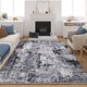 thumbnail image 1 of Area Rugcomf, lavable, bohemio, 9 x 12 pies, suave y antideslizante, gris y negro, 1 of 8