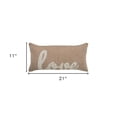 thumbnail image 2 of Tan Love Felt Applique Burlap Throw Pillow, 2 of 4