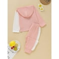 thumbnail image 6 of 3T Baby Girls Clothes 4T Girls 2PCS Fall Winter Outfits Hooded Toddler Girls Long Sleeve Hoodie Top pants Set Pink, 6 of 7