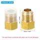 thumbnail image 2 of Uxcell 2 pcs Conector de flare SAE 45 Grados Adaptador de Latón Conector de Tubo de Flare 1/2" Hembra Flare x 5/8" Macho Flare, 2 of 7