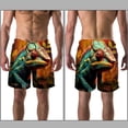 thumbnail image 3 of luoweisi Men's Beach Shorts Quick Dry Swim Trunks with Mesh Lining Chameleon L, 3 of 5
