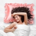 thumbnail image 4 of Unique Bargains Retro Satin Ruffle Pillowcases Envelope Closure 2pcs, 4 of 8