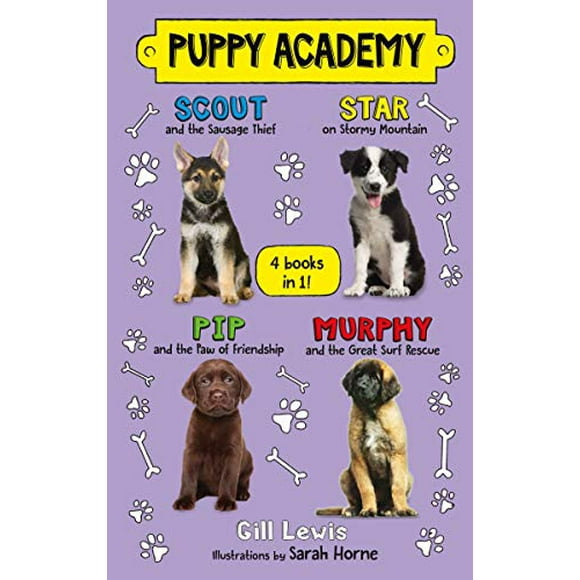 Puppy Academy 4 Books In 1! (Scout and the Sausage Thief/Star on Stormy Mountain/Pip and the Paw of Friendship/Murphy and the Great Surf Rescue)