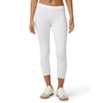 thumbnail image 2 of No nonsense Women's Cotton Capri, White, Small, 2 of 4