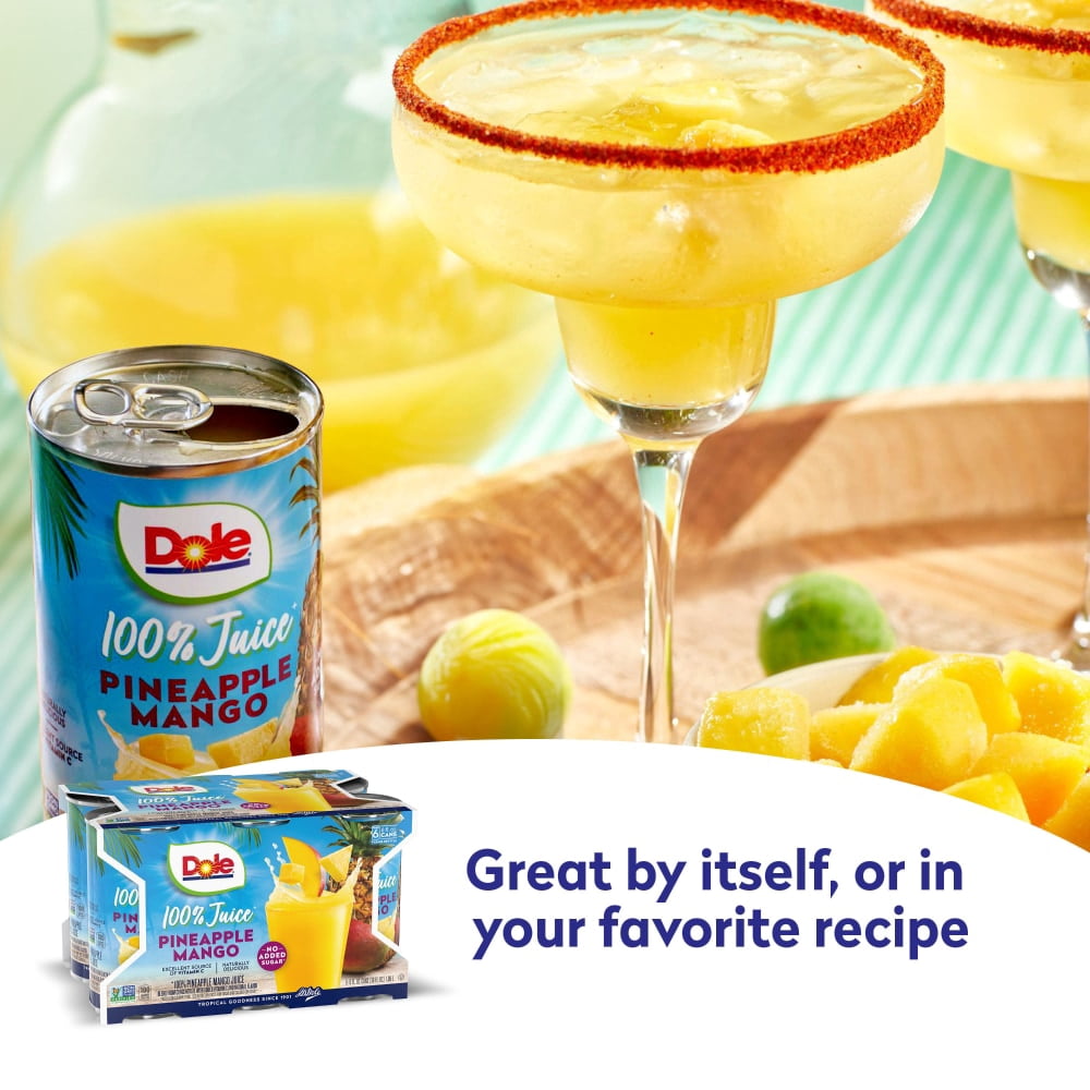 Dole Pineapple Mango Juice with Vitamin C Cans 6 CT / 6 fl oz - 3 Box
