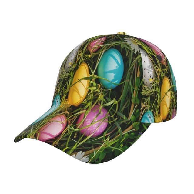 Fotbe colorful Easter eggs Gorro Clásico de Béisbol, Gorra Ajustable con Broche Snapback, Gorro de Exterior de Algodón Suave