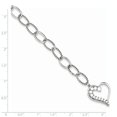 thumbnail image 2 of White Sterling Silver bracelet CZ Cubic Zirconia 7.5 in 19 mm 8, 2 of 2