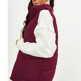 thumbnail image 4 of Lovskoo Womens Winter Coats Quilted Jacket Warm Clothes Plus Size Lapel Cotton Padded Coat Long Sleeve Jacket Claret, 4 of 6