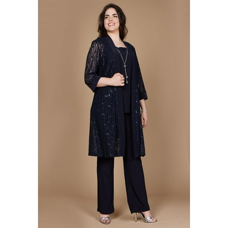 R&M Richards Plus Size Formal Pant Suit 7914W
