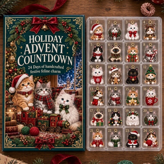Christmas Advent Calendar 2026 24Pcs Cute Figurine, Christmas Countdown Calendar, Holiday Surprise Box, Christmas Decor Gift For Lovers