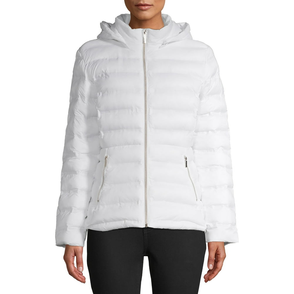 Time and Tru - Time and Tru Women's Packable Puffer Jacket with Hood ...