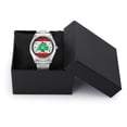 thumbnail image 3 of Lebanese Flag of Lebanon Wrist Watches for Men Metal Band Watch Fashion Three-Hand Watch Gift for Boyfriend Father Husband, 3 of 5
