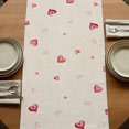thumbnail image 5 of Table Runners 72 Inches Long Dress Scarves, Valentine's Day Farmhouse Kitchen Table Runner, Coffee Tablerunners, Red Love Heart Romantic Beige Burlap 14x72 Inch, 5 of 9